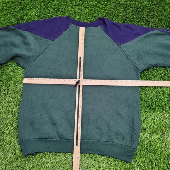 Vintage Y2K MacGregor Cropped Sweatshirt Large 22x25 Green - Picture 4 of 11